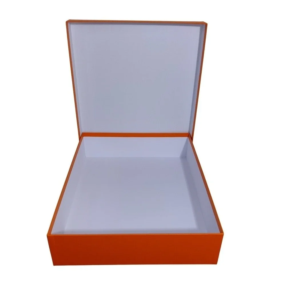 Hermes Orange Storage Gift Box Set 2pc Large Small Good Condition